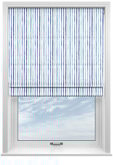 Vintage Stripe, Riviera - Motorised Roman Blind